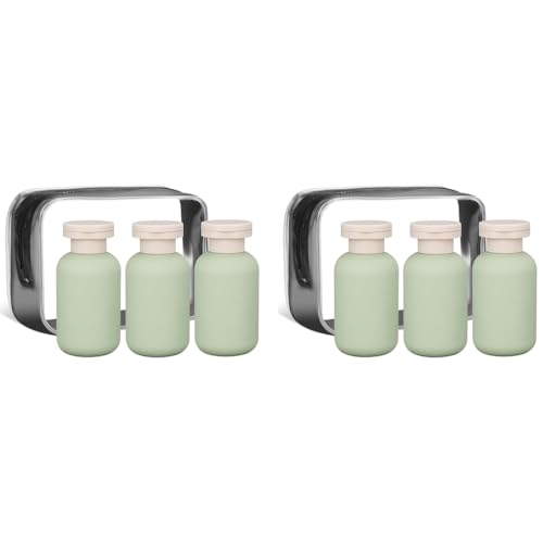 MAYCREATE® 100ml Travel Bottle Kit for Toiletries 6PCS Toiletry Bottles Accessories Soft PE Leakproof Empty Squeeze Dispenser for Shampoo Body Lotion with Storage Pouch MAYCREATE® 100ml Travel Bottle Kit for Toiletries 6PCS Toiletry Bottles Accessories Soft PE Leakproof Empty Squeeze Dispenser for Shampoo Body Lotion with Storage Pouch